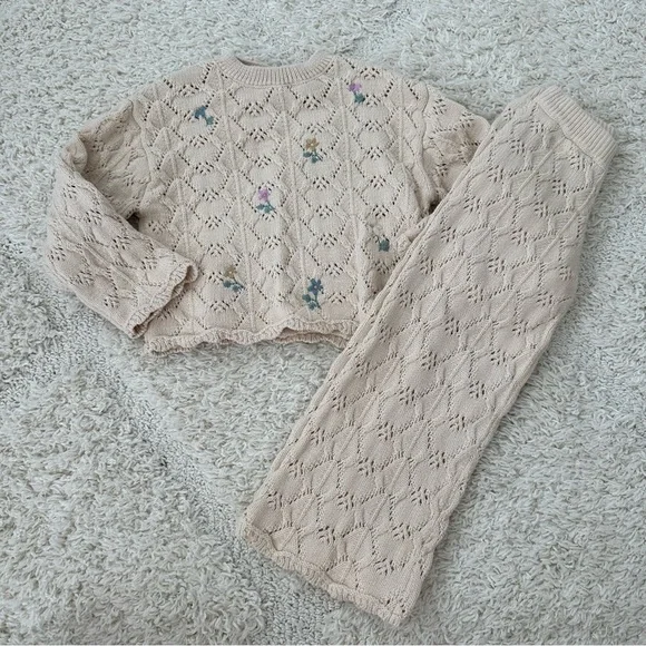 Zara Floral Crochet Knit Set - Picture 1 of 9